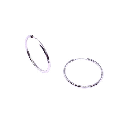 Créoles en or blanc, diamètre extérieure 29mm