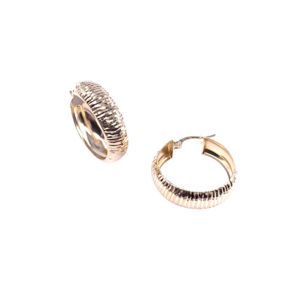 Créoles en or jaune, diamètre extérieure 24mm