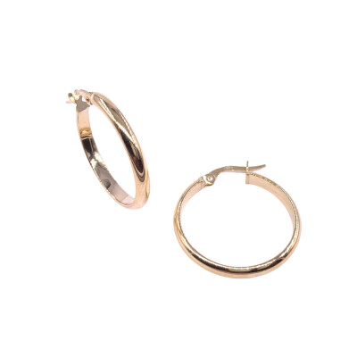 Créoles en or jaune, diamètre extérieure 23mm