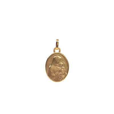 Médaille Vierge en or jaune