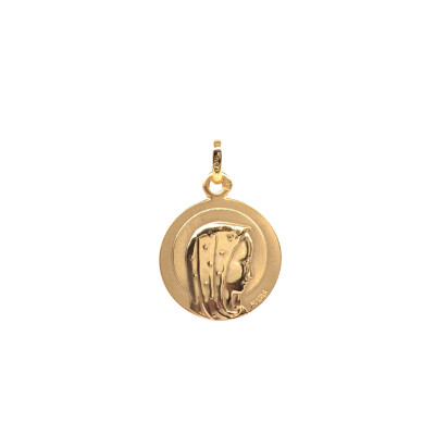 Médaille Vierge en or jaune 16mm