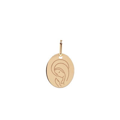 Médaille Vierge en or jaune