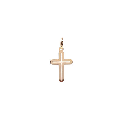 Pendentif Croix en or jaune 17x11 mm
