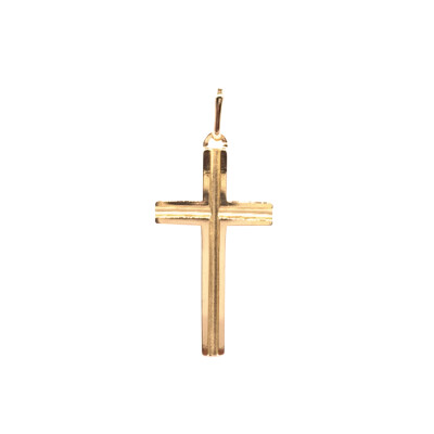 Pendentif Croix en or jaune 31x17 mm