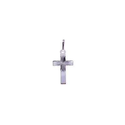 Pendentif Croix en or blanc 19x11mm