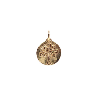 Médaille Arbre de Vie en or jaune 17mm
