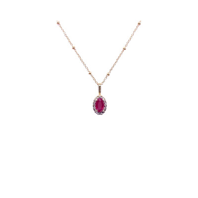 Pendentif en or jaune et rubis