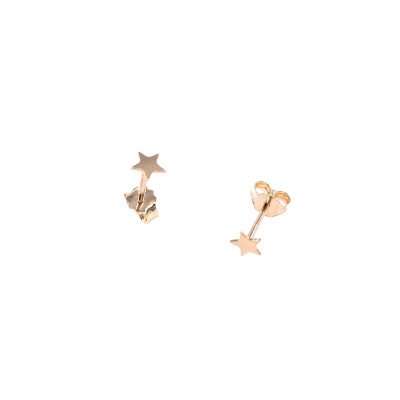 Boucles d'oreilles en or jaune, motif étoile