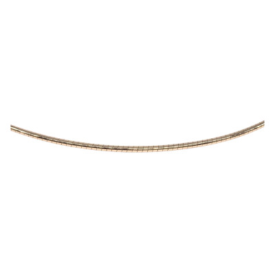 Collier en or jaune maille oméga rond