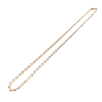 Chaîne maille lentille en or jaune, 45cm