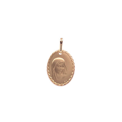 Médaille Vierge en or jaune