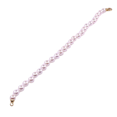 Bracelet perles de culture akoya (diamètre 6/6.5 mm) et fermoir or jaune