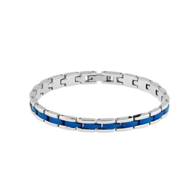 Bracelet en acier avec de traitement de surface bleu