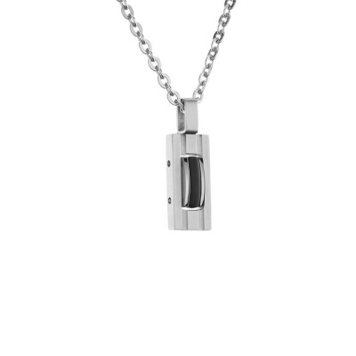 Collier en acier et insert résine noire