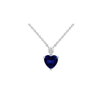 Collier Griffe Rouge en argent, oxydes de couleur bleu et oxyde de zirconium