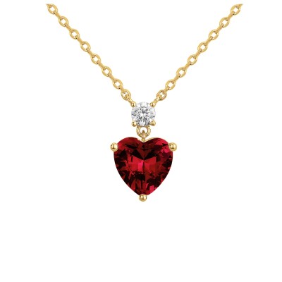 Collier Griffe Rouge en plaqué or et oxydes de zirconium