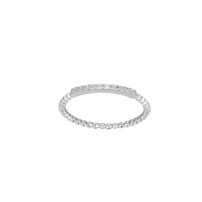 Bague en argent et oxydes de zirconium