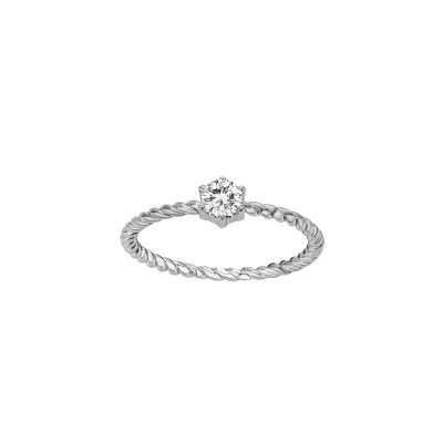 Bague en argent et oxyde de zirconium