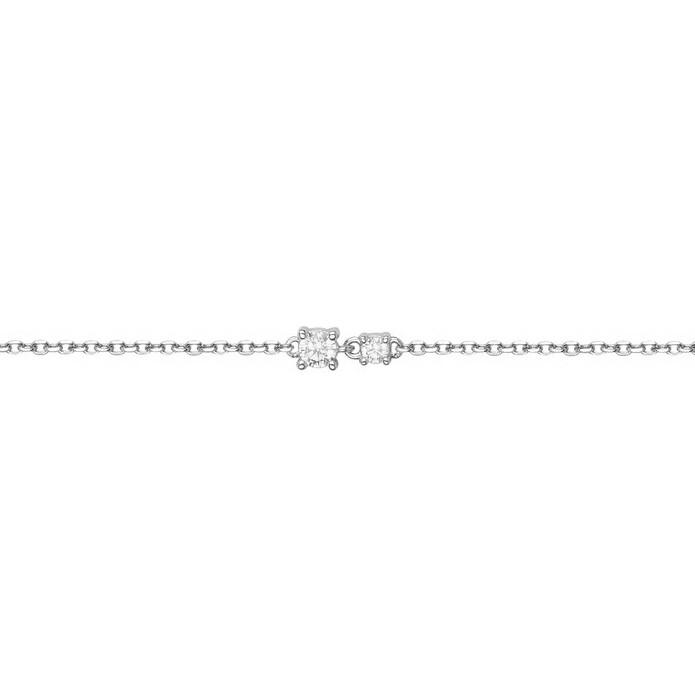 Bracelet en argent et oxydes de zirconium vue 1