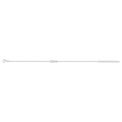 Bracelet en argent et oxydes de zirconium