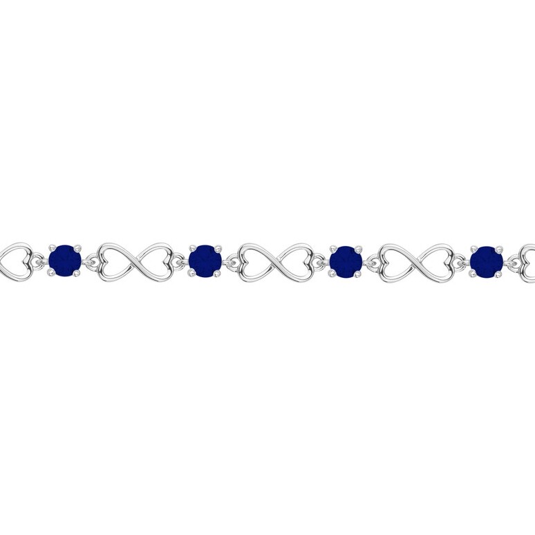 Bracelet en argent et oxydes colorés bleu vue 1