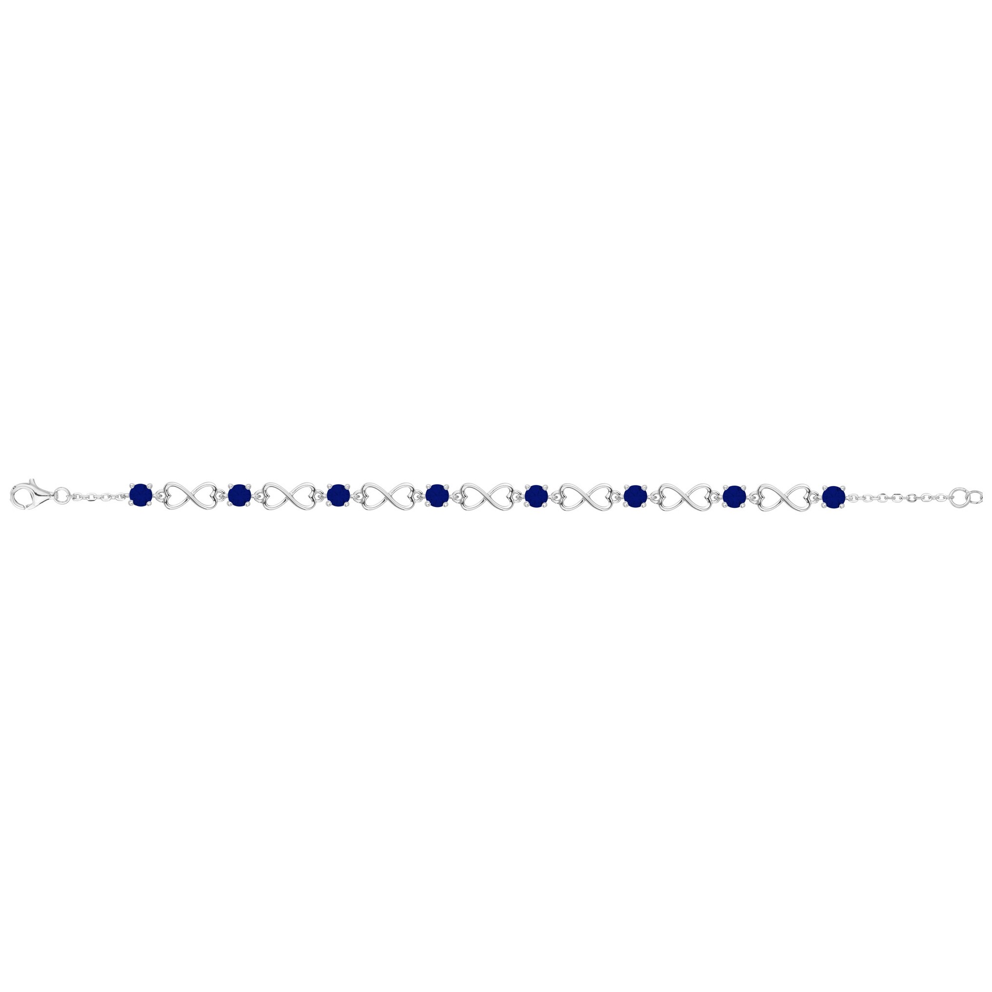 Bracelet en argent et oxydes colorés bleu vue 2
