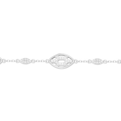 Bracelet en argent et oxydes de zirconium