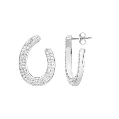 Boucles d'oreilles en argent et oxydes de zirconium