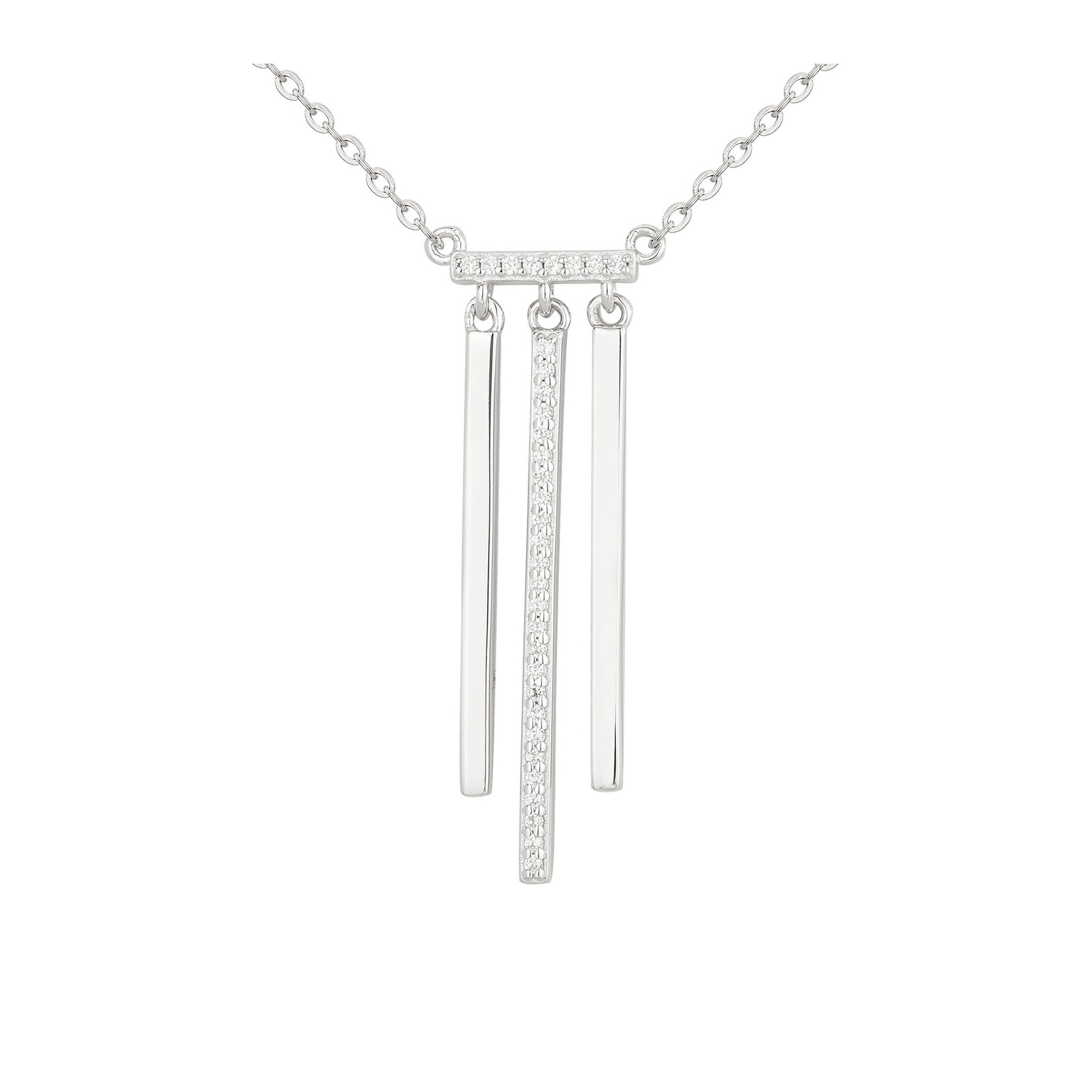 Collier en argent et oxydes de zirconium