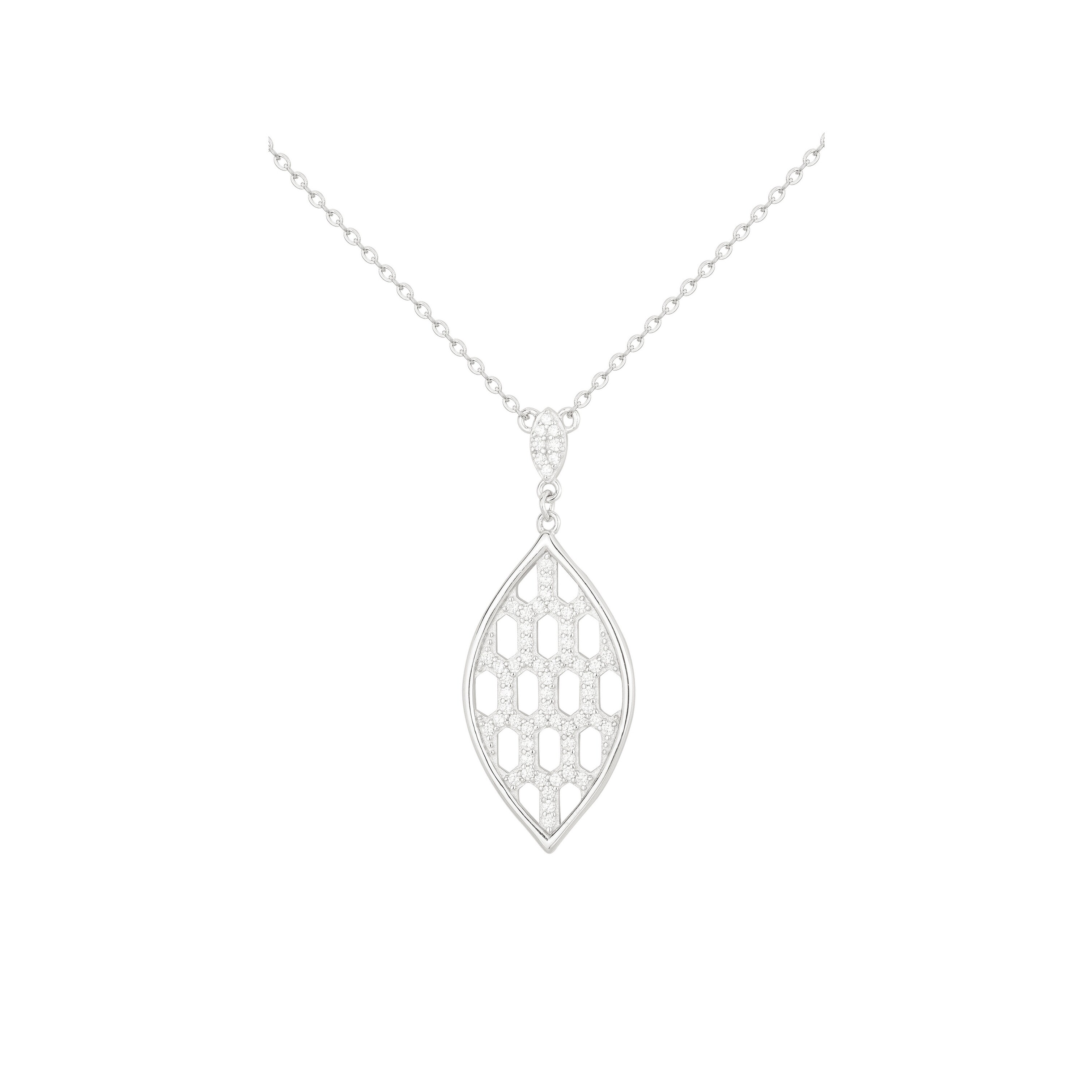 Collier en argent et oxydes de zirconium