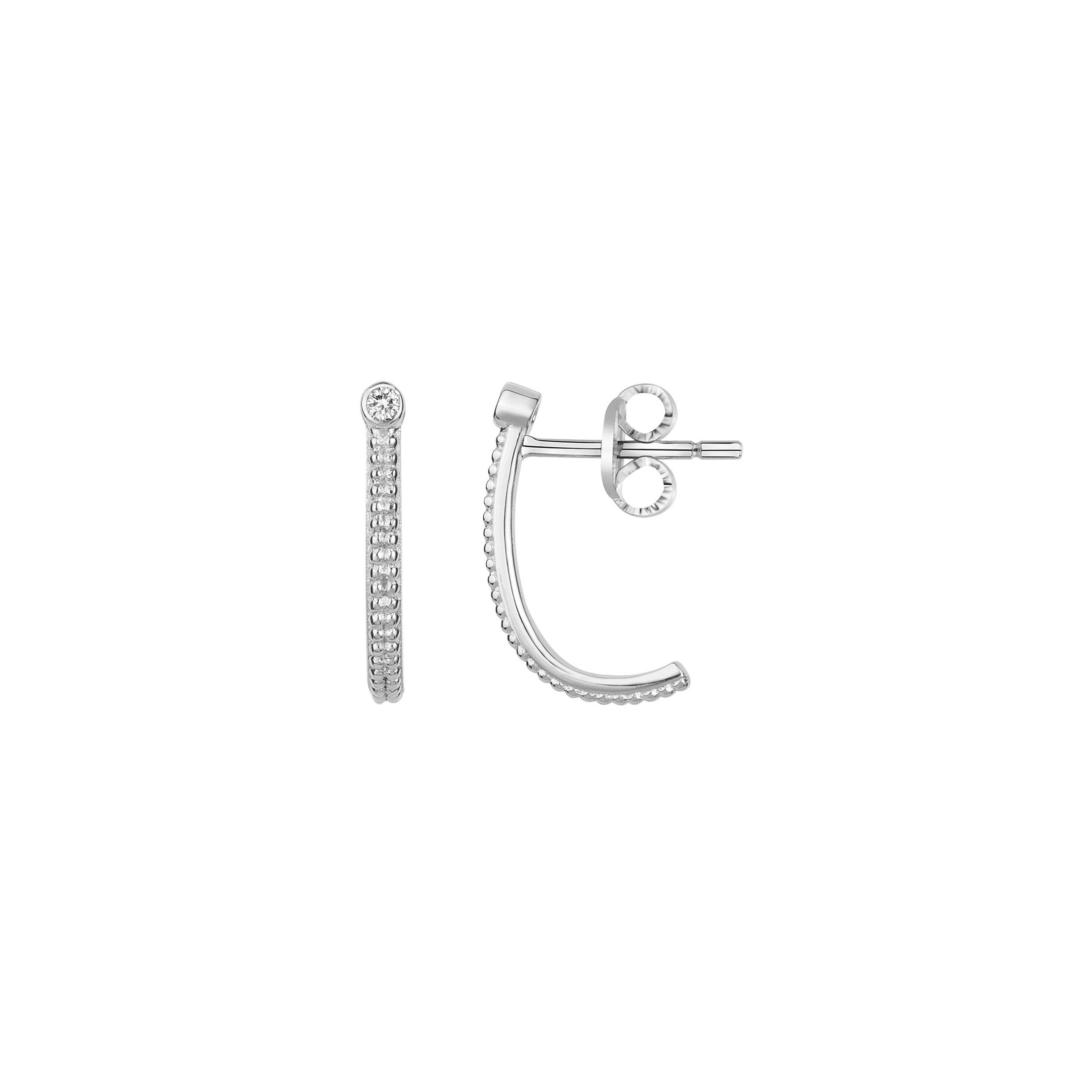 Boucles d'oreilles en argent et oxydes de zirconium