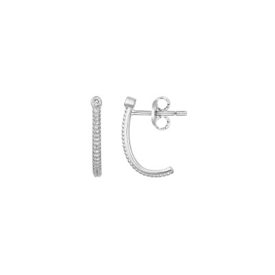 Boucles d'oreilles en argent et oxydes de zirconium