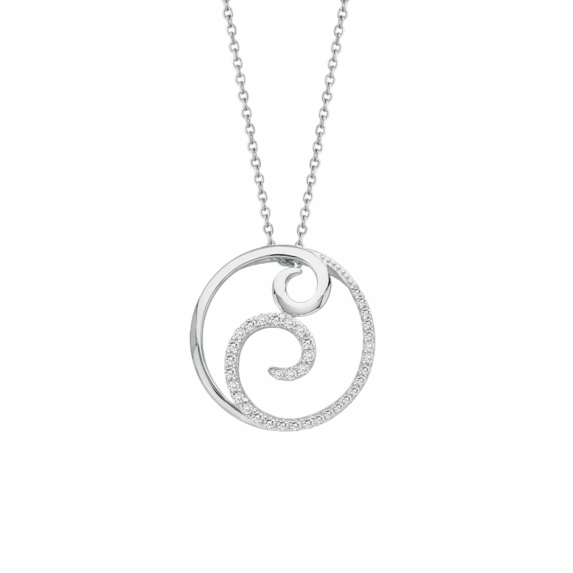 Collier en argent et oxydes de zirconium