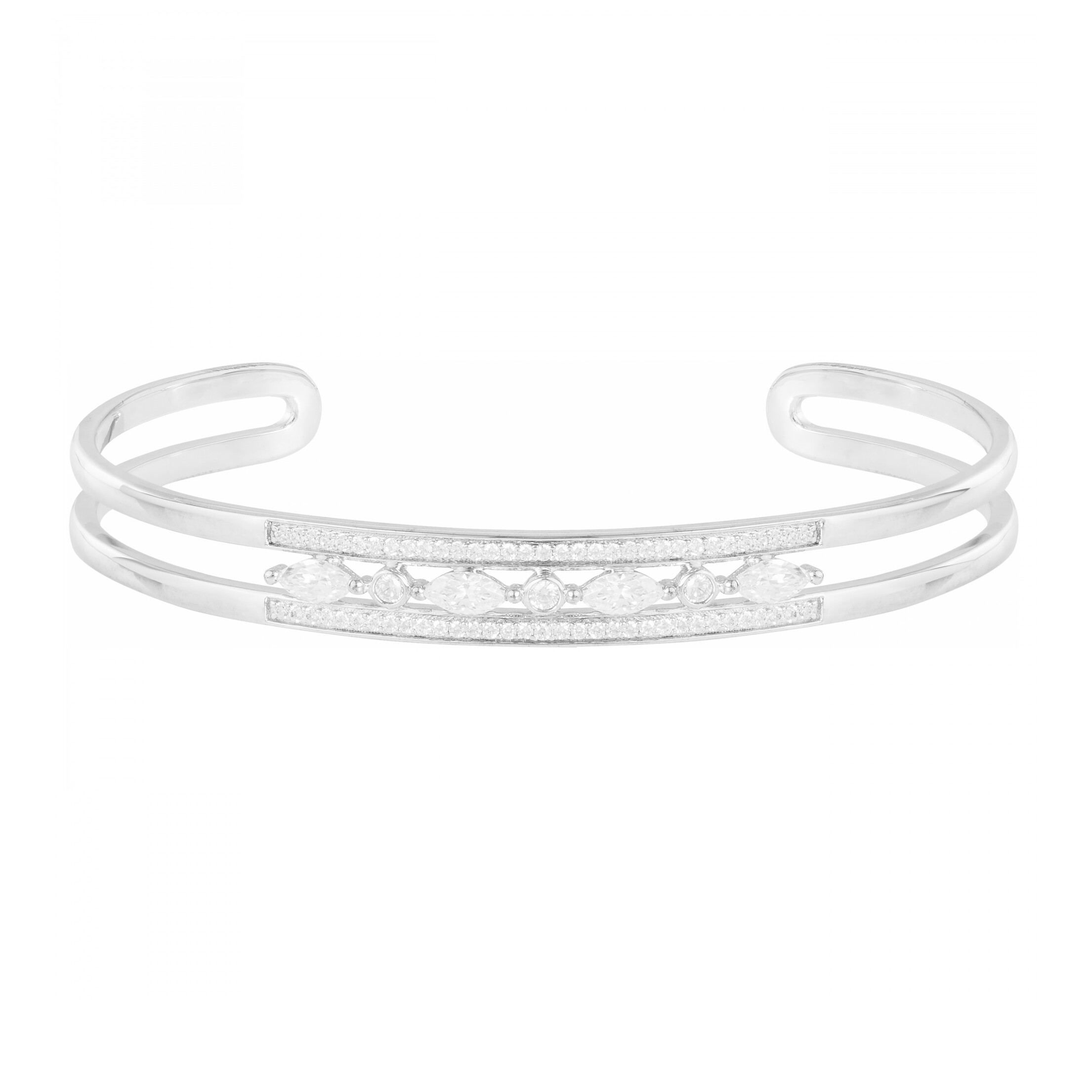 Bracelet en argent et oxyde de zirconium
