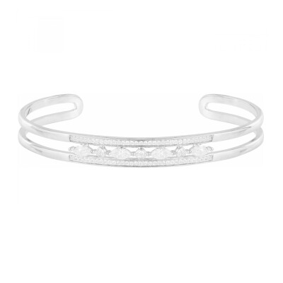 Bracelet en argent et oxyde de zirconium