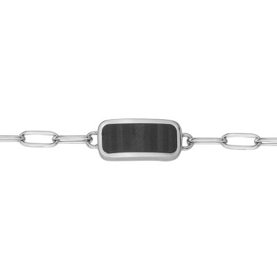 Bracelet en acier et carbone forgé