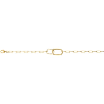 Bracelet en plaqué or et oxyde de zirconium