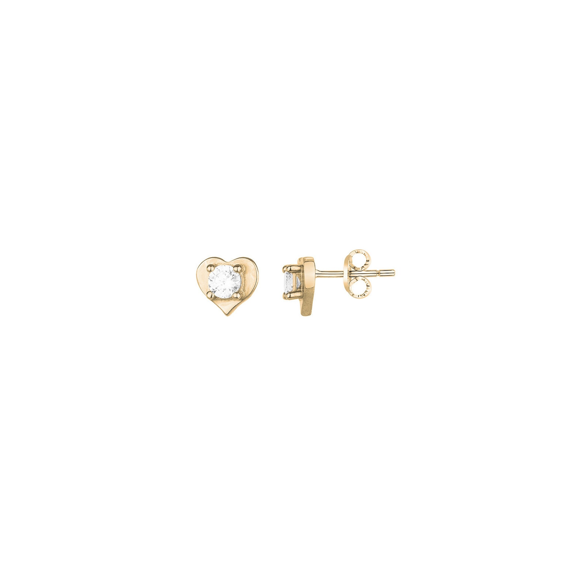 Boucles d'oreilles en plaqué or et oxydes de zirconium