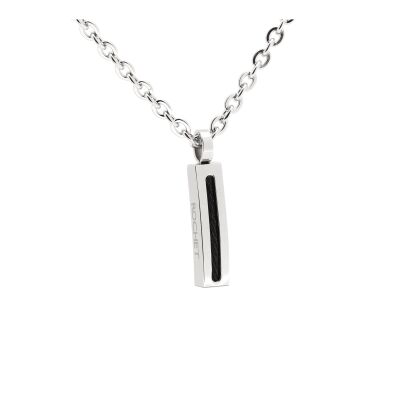 Collier en acier et insert câble noir