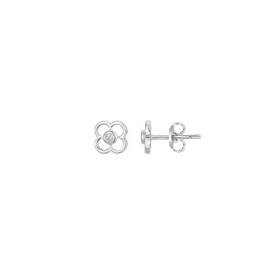 Boucles d'oreilles La Garçonne en argent et diamant