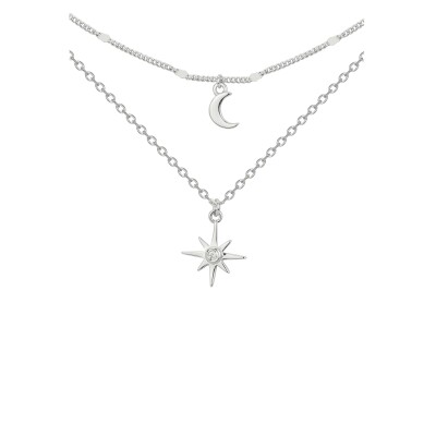 Collier chaîne La Garçonne en argent et diamant