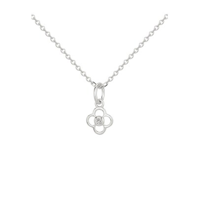 Collier chaîne La Garçonne en argent et diamant