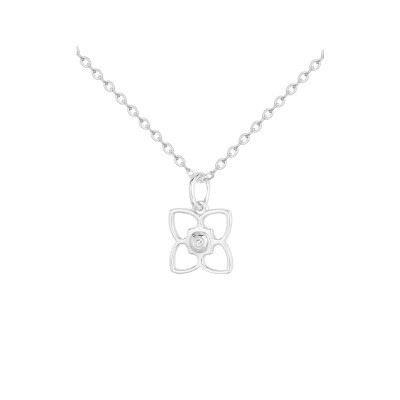 Collier chaîne La Garçonne en argent et diamant