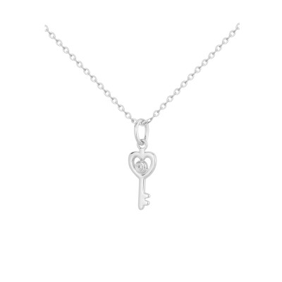 Collier chaîne La Garçonne en argent et diamant
