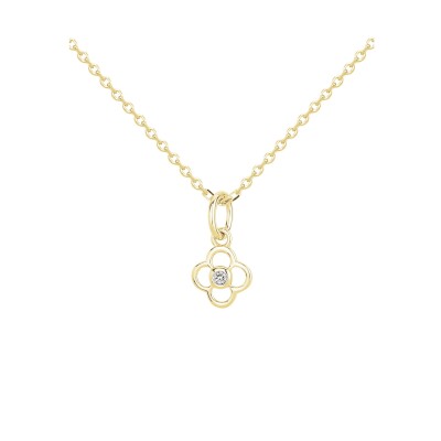 Collier La Garçonne en plaqué or et diamant