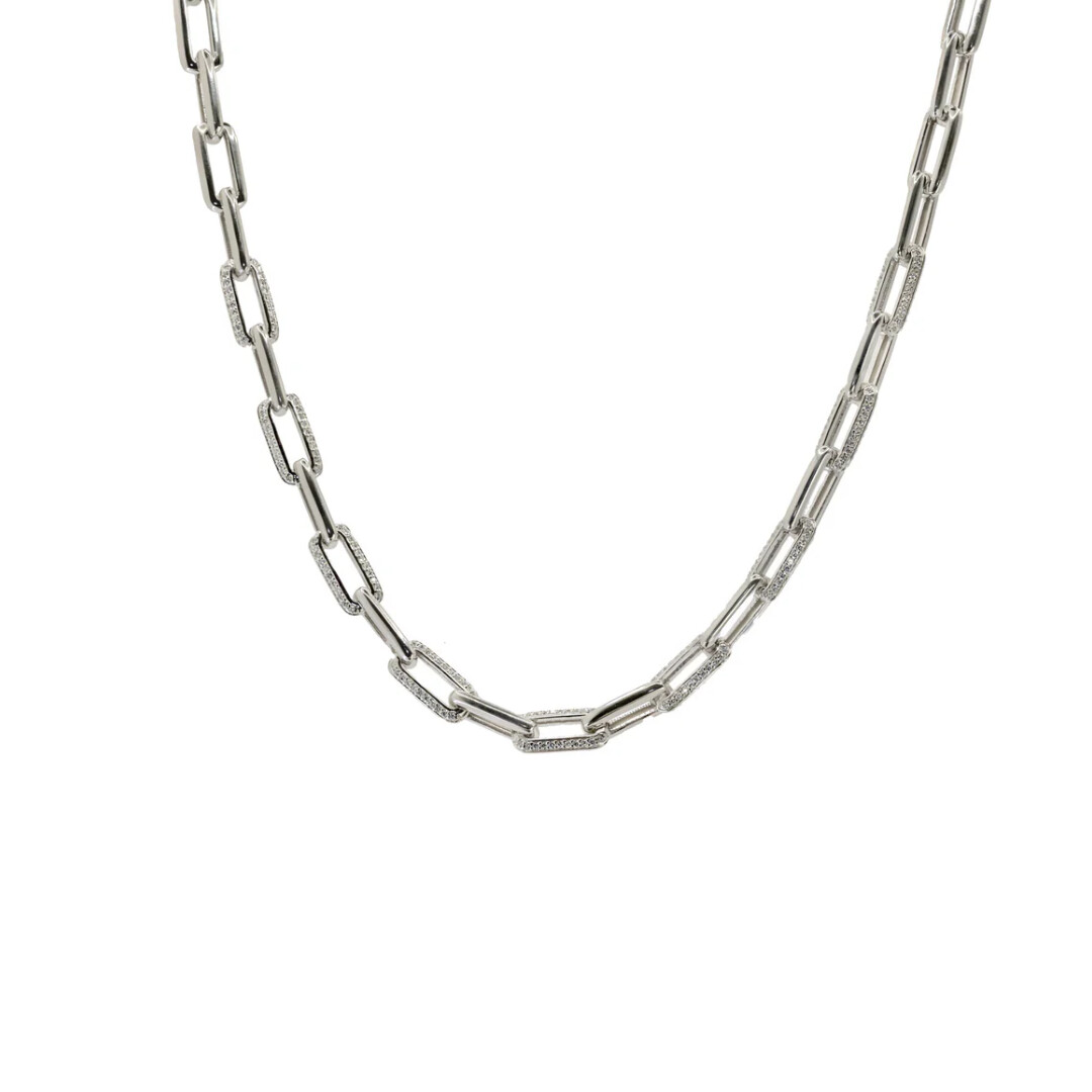 Collier en argent et oxydes de zirconium vue 2