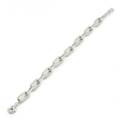 Bracelet en argent et oxydes de zirconium