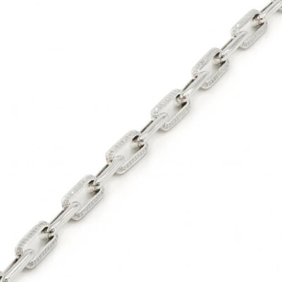 Bracelet en argent et oxydes de zirconium