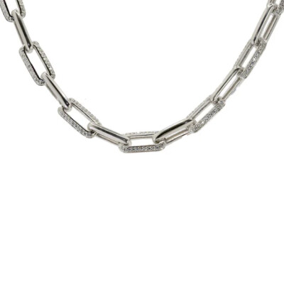 Collier en argent et oxydes de zirconium