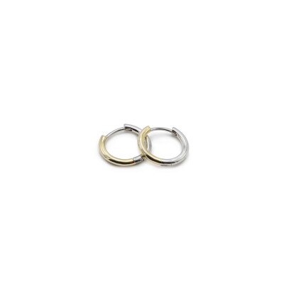 Boucles d'oreilles en argent et argent doré
